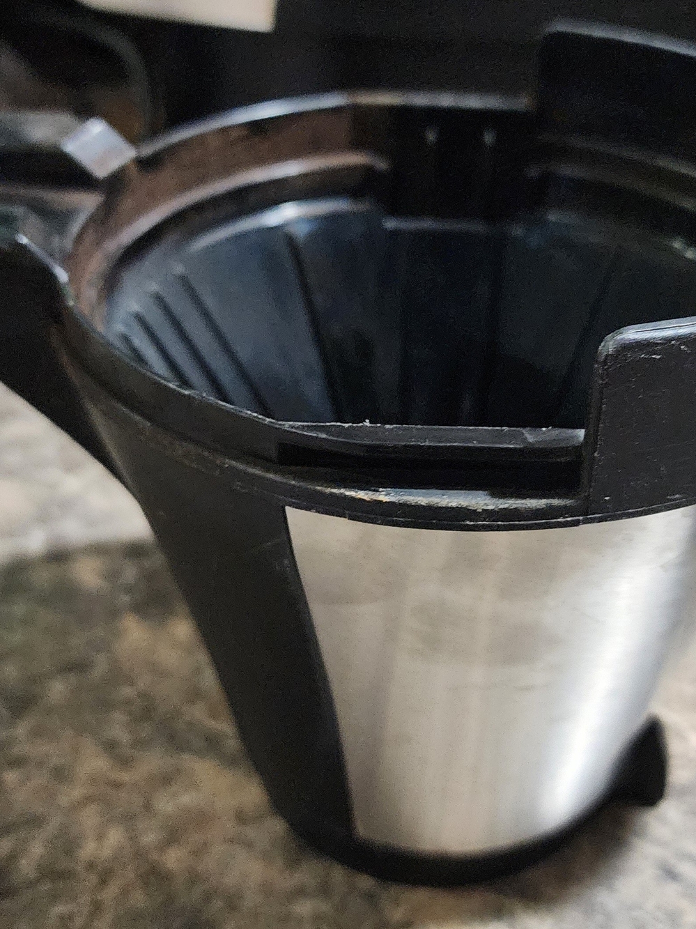 Removable filter basket holder designed specifically for Ninja Coffee Bar coffee